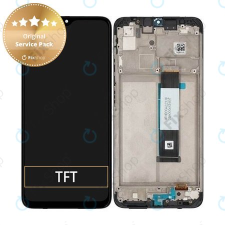 Xiaomi Redmi 9T - LCD Kijelző + Érintőüveg + Keret (Carbon Gray) - 560001J19S00 Genuine Service Pack