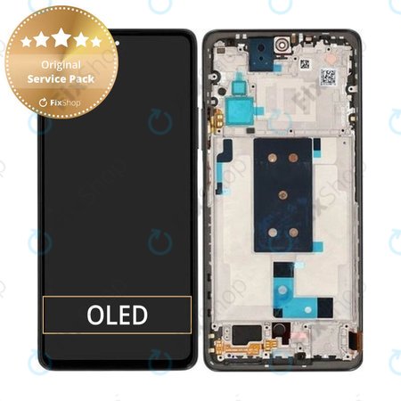 Xiaomi 11T Pro - LCD Kijelző + Érintőüveg + Keret (Meteorite Gray) - 5600030K3S00, 56000E0K3S00 Genuine Service Pack