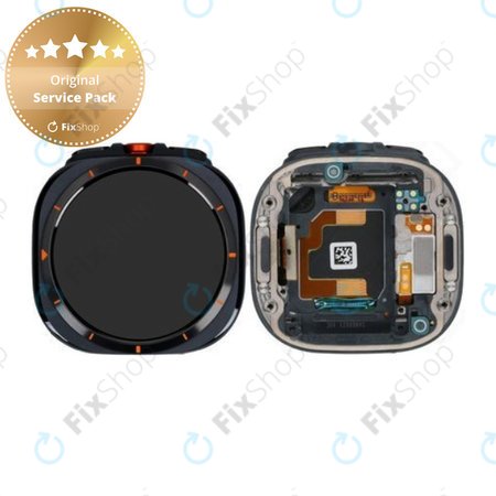 Samsung Galaxy Watch Ultra (LTE) SM-L705U - LCD Kijelző + Érintőüveg + Keret (Dark Grey) - GH82-35194A Genuine Service Pack