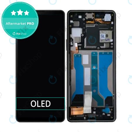 Sony Xperia 10 V - LCD Kijelző + Érintőüveg + Keret (Black) OLED