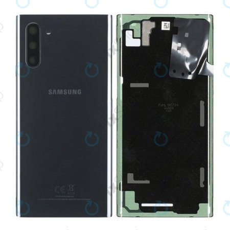 Samsung Galaxy Note 10 - Akkumulátor Fedőlap (Aura Black) - GH82-20528A Genuine Service Pack