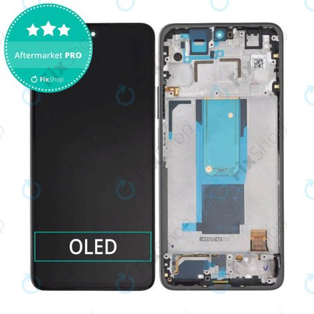 Xiaomi Redmi Note 11 Pro+ 5G 21091116UG - LCD Kijelző + Érintőüveg + Keret (Mysterious Black) OLED