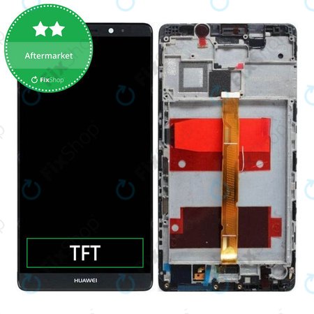 Huawei Mate 8 - LCD Kijelző + Érintőüveg + Keret (Space Gray) TFT