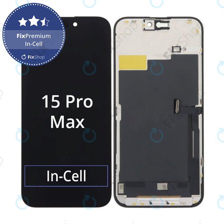 Apple iPhone 15 Pro Max - LCD Kijelző + Érintőüveg + Keret In-Cell FixPremium