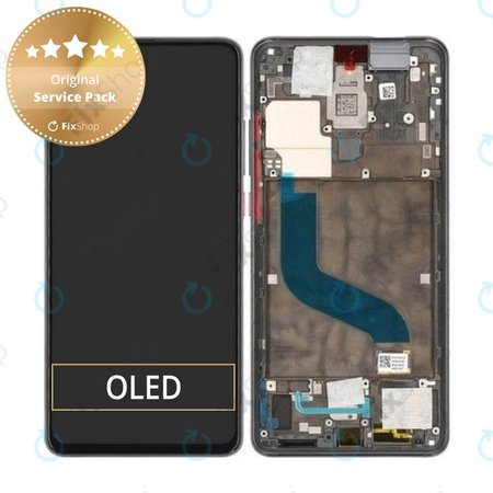 Xiaomi Mi 9T, Mi 9T Pro - LCD Kijelző + Érintőüveg + Keret (Carbon Black) - 560110015033, 560110014033 Genuine Service Pack