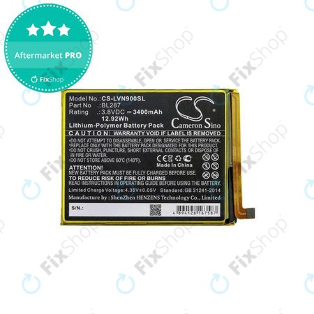 Lenovo K9 Note - Akkumulátor BL287 3400mAh HQ