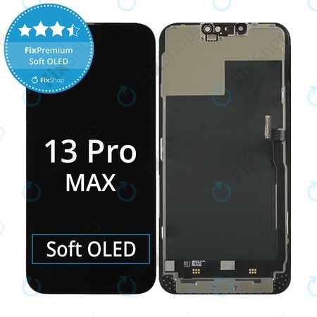 Apple iPhone 13 Pro Max - LCD Kijelző + Érintőüveg + Keret Soft OLED FixPremium