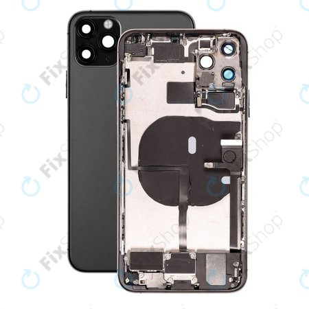 Apple iPhone 11 Pro Max - Hátsó Ház Apró Alkatrészekkel (Space Gray)