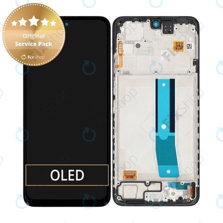 Xiaomi Redmi Note 12S 2303CRA44A - LCD Kijelző + Érintőüveg + Keret (Onyx Black) - 560001K7SR00 Genuine Service Pack