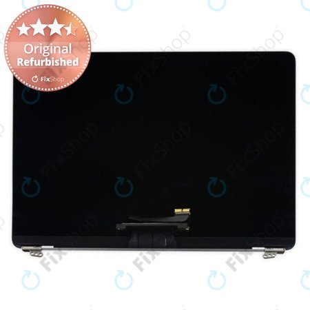 Apple MacBook 12" A1534 (Early 2016 - Mid 2017) - LCD Kijelző + Előlapi Üveg + Fedőlap (Silver) Original Refurbished