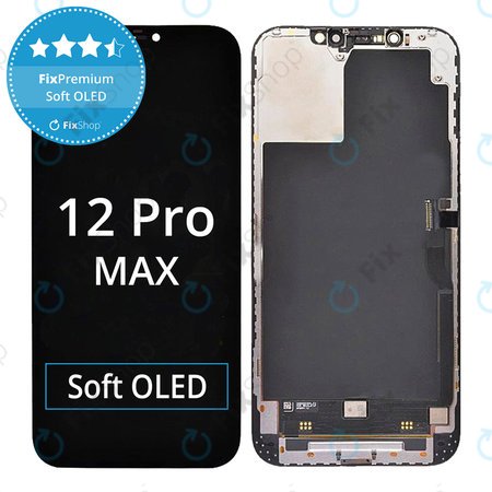 Apple iPhone 12 Pro Max - LCD Kijelző + Érintőüveg + Keret Soft OLED FixPremium