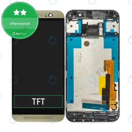 HTC One M9 - LCD Kijelző + Érintőüveg + Keret (Silver/Gold) TFT