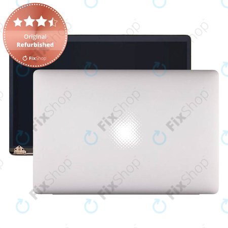 Apple MacBook Pro 15" A1990 (2018 - 2019) - LCD Kijelző + Előlapi Üveg + Fedőlap (Silver) Original Refurbished