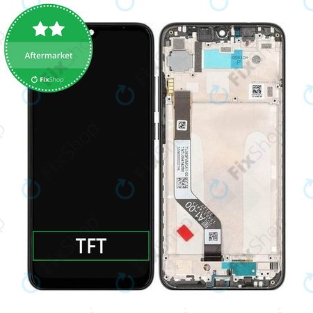 Xiaomi Redmi Note 7 - LCD Kijelző + Érintőüveg + Keret (Black) TFT