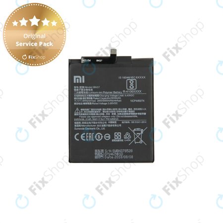 Xiaomi Redmi 6, 6A - Akkumulátor BN37 3000mAh - 46BN37W02093, 46BN37A06003 Genuine Service Pack