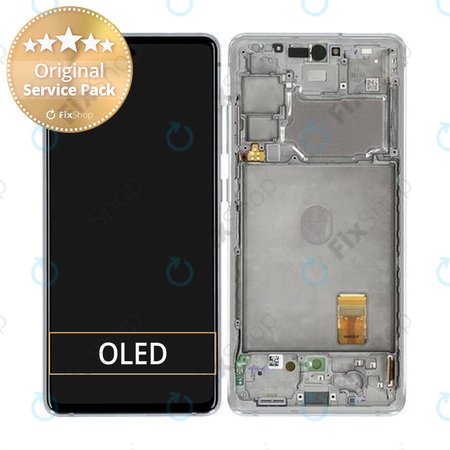 Samsung Galaxy S20 FE 5G G781B - LCD Kijelző + Érintőüveg + Keret (Cloud White) - GH82-24214B, GH82-24215B, GH82-24215B, GH82-31320B Genuine Service Pack