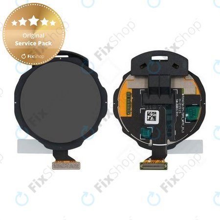 Samsung Galaxy Watch 4 Classic 46mm R895 - LCD Kijelző + Érintőüveg + Keret (Black) - GH96-14426A Genuine Service Pack