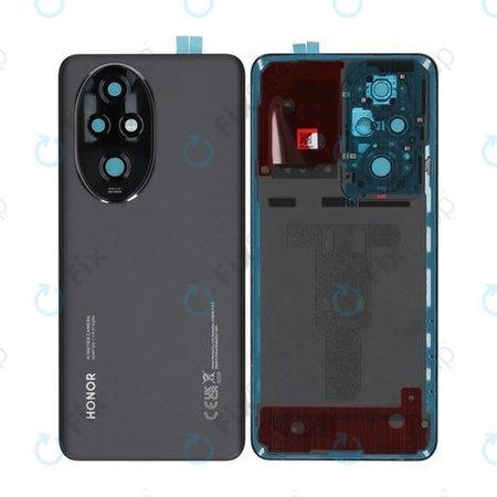 Honor 200 Pro - Akkumulátor Fedőlap (Black) - 0235AKNT Genuine Service Pack