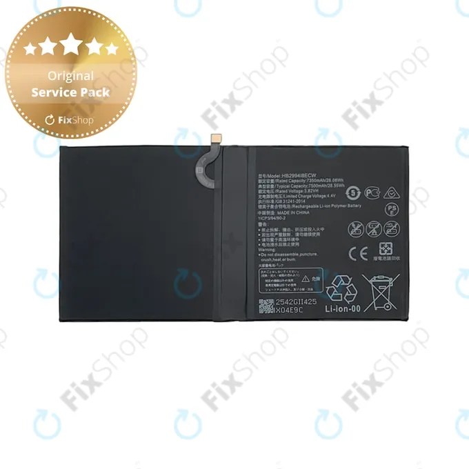 Huawei MediaPad M5 10.8, M5 Lite 10.1 - Akkumulátor HB2994I8ECW 7500mAh - Genuine Service Pack