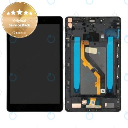 Samsung Galaxy Tab A 8.0 (2019) - LCD Kijelző + Érintőüveg (Carbon Black) - GH81-17178A Genuine Service Pack