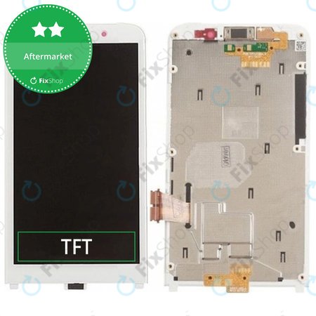 Blackberry Z30 - LCD Kijelző + Érintőüveg + Keret (White) TFT