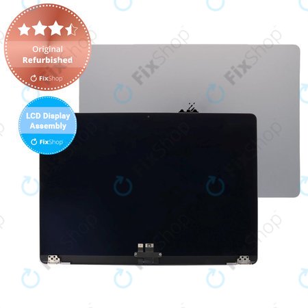 Apple MacBook Air 15" M2 A2941 (2023), M3 A3114 (2024) - LCD Kijelző + Előlapi Üveg + Fedőlap (Space Gray) Original Refurbished