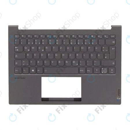 Lenovo ThinkBook 13X ITG - C burkolat (kartámasz) + Billentyűzet DE (Slate Grey) - 77034096 Genuine Service Pack