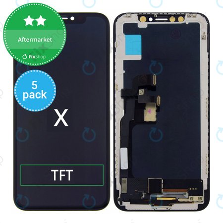 Apple iPhone X - LCD Kijelző + Érintőüveg + Keret TFT (5 Pack)