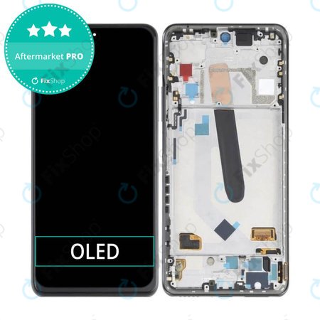 Xiaomi Mi 11i - LCD Kijelző + Érintőüveg + Keret (Black) OLED