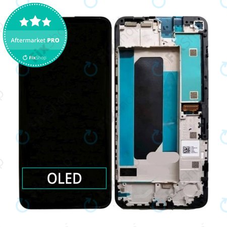 Google Pixel 4a 4G - LCD Kijelző + Érintőüveg + Keret (Just Black) OLED