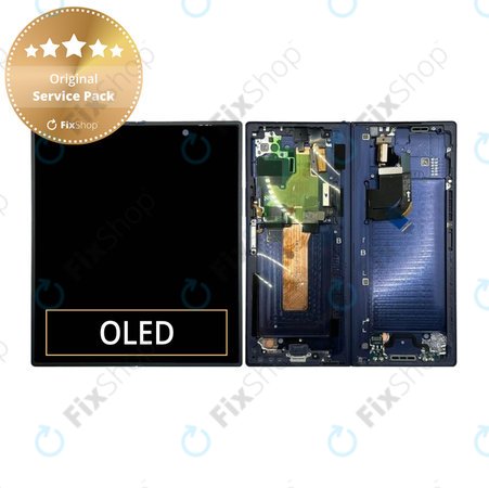 Samsung Galaxy Z Fold 6 F956B - LCD Kijelző + Érintőüveg + Keret (Navy) - GH82-35042C Genuine Service Pack