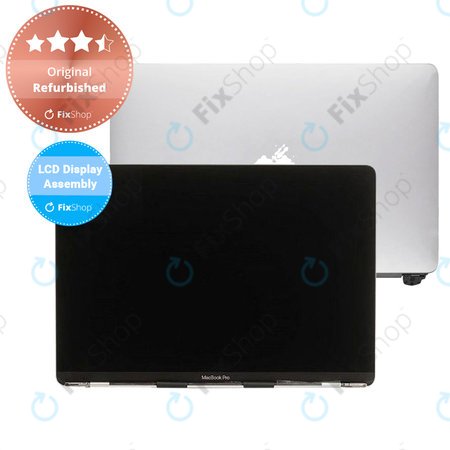 Apple MacBook Pro 13" A2338 (2020) - LCD Kijelző + Előlapi Üveg + Fedőlap (Silver) Original Refurbished