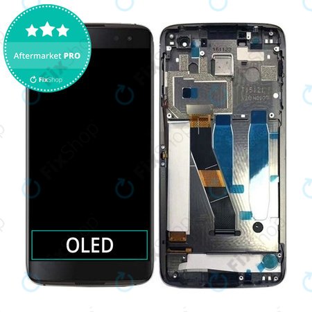 Blackberry DTEK60 - LCD Kijelző + Érintőüveg + Keret (Black) OLED