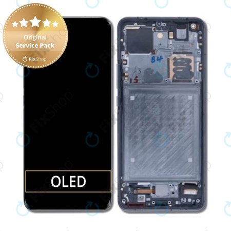 Xiaomi Mi 11 Ultra - LCD Kijelző + Érintőüveg + Keret (Ceramic Black) - 56000300K100 Genuine Service Pack