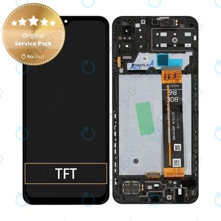 Samsung Galaxy M13 M135F - LCD Kijelző + Érintőüveg + Keret - GH82-29132A, GH82-29133A Genuine Service Pack