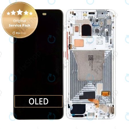 Xiaomi Pocophone F2 Pro - LCD Kijelző + Érintőüveg + Keret (Phantom White) - 56000E0J1100 Genuine Service Pack