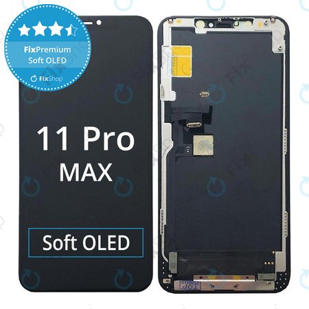 Apple iPhone 11 Pro Max - LCD Kijelző + Érintőüveg + Keret Soft OLED FixPremium