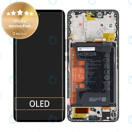 Honor Magic6 Lite - LCD Kijelző + Érintőüveg + Keret + Akkumulátor (Black) - 0235AHHP, 0235AHHU Genuine Service Pack