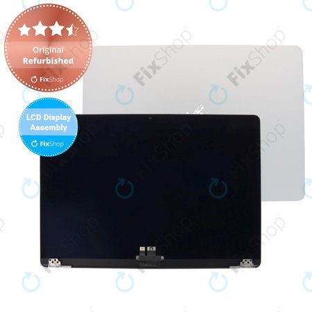 Apple MacBook Air 15" M2 A2941 (2023), M3 A3114 (2024) - LCD Kijelző + Előlapi Üveg + Fedőlap (Silver) Original Refurbished