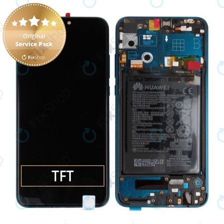 Huawei Honor 9X Lite - LCD Kijelző + Érintőüveg + Keret + Akkumulátor (Emerald Green) - 02353QJT Genuine Service Pack