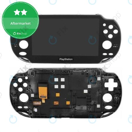 Sony Playstation Vita 1000 - LCD Kijelző + Érintőüveg + Keret (Black) TFT