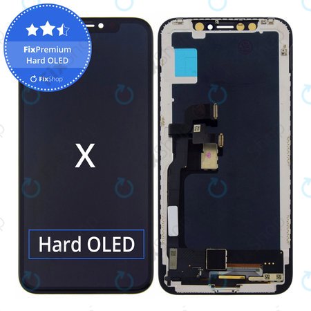 Apple iPhone X - LCD Kijelző + Érintőüveg + Keret Hard OLED FixPremium