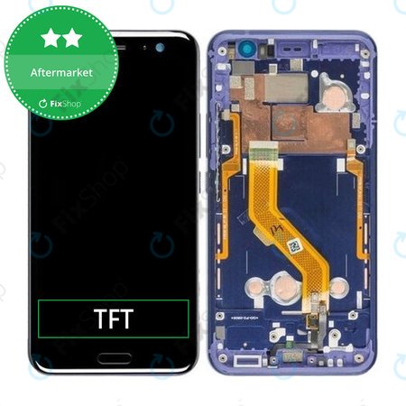 HTC U11 - LCD Kijelző + Érintőüveg + Keret (Blue) TFT