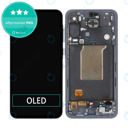 Samsung Galaxy A55 A556B - LCD Kijelző + Érintőüveg + Keret (Awesome Navy) OLED