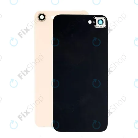Apple iPhone 8 - Hátsó Ház Üveg + Hátlapi Kameralencse Üveg (Gold)