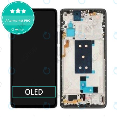 Xiaomi Poco F4 5G 22021211RG, 22021211RI - LCD Kijelző + Érintőüveg + Keret (Black) OLED