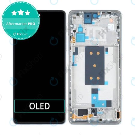 Xiaomi 11T, 11T Pro - LCD Kijelző + Érintőüveg + Keret (Celestial Blue) OLED