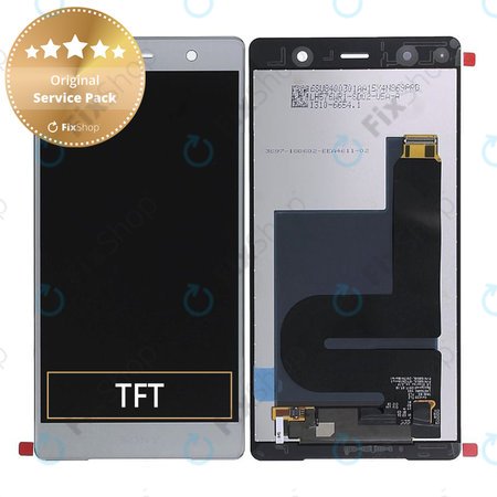 Sony Xperia XZ2 Premium - LCD Kijelző + Érintőüveg (Chrome Silver) - 1310-6654 Genuine Service Pack